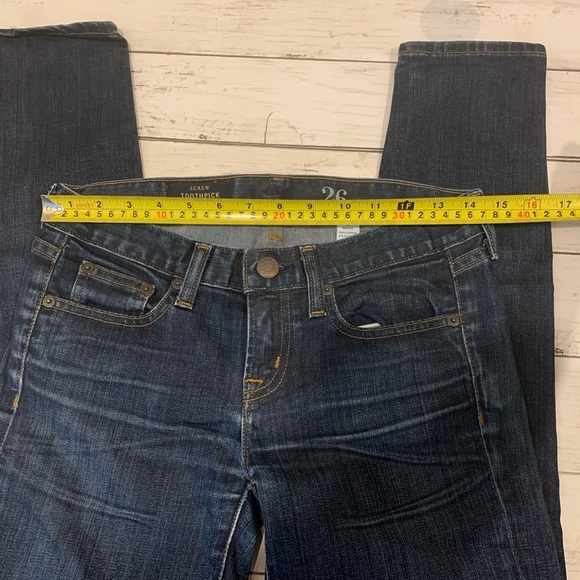 J. Crew toothpick jeans ankle size 26 dark denim - Picture 7 of 9